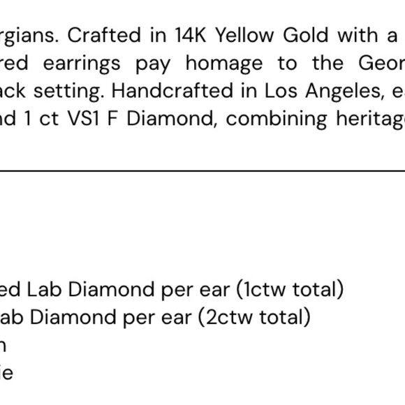 REAL FINE STUDIO Georgian Drop Earrings - 0.50ct per ear - Picture 7 of 7